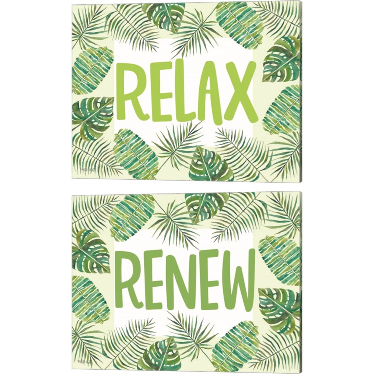 Relax & Renew by Cindy Jacobs 15" x 12" Canvas Wall Art (Set of 2)